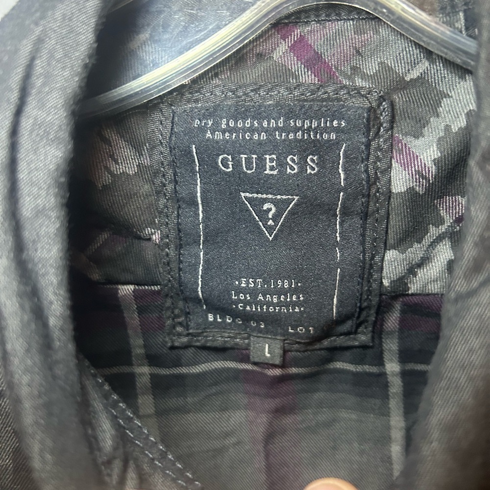 Vintage Guess leapord and flannel print longsleeve button up - Picture 2 of 9